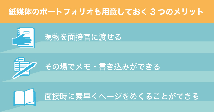 紙ポートフォリオ メリット