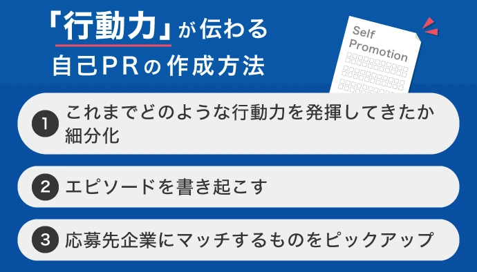 自己PR 「行動力」が伝わる自己PRの作成方法